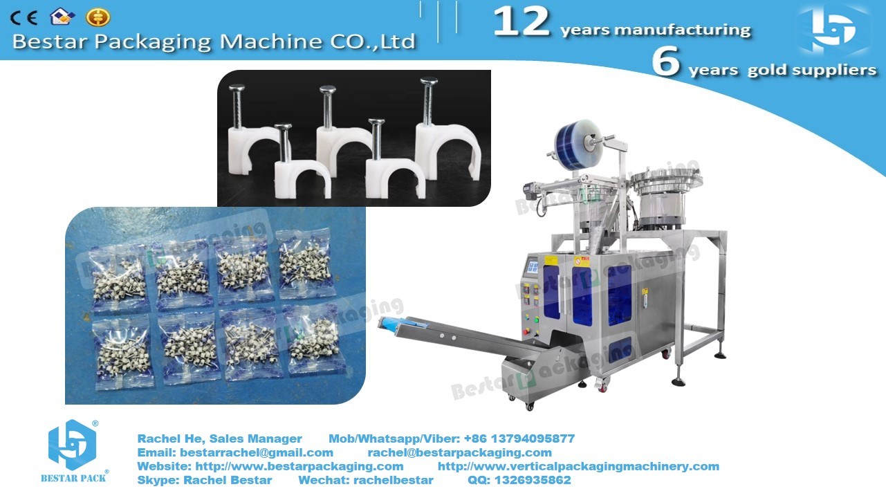 Hardware bolts and nuts packaging machine with automatic counting