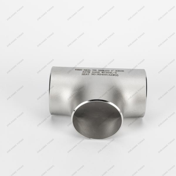 SCH20s-SCH160s Stainless Steel Butt Welded Pipe Fittings SS Equal Tee