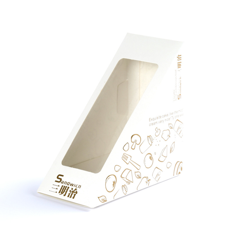 Soy Ink Color Printing Sandwich Paper Box , Eco Friendly Packaging For Food Products