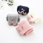 Spring Autumn Children'S Casual Trousers Yarn Dyed Boomer Grey Wide Leg Trousers