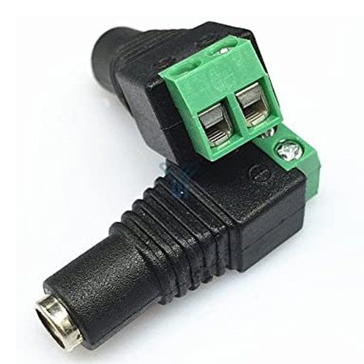 Solderless 12v 24v 5.5x2.5mm 5.5x2.1mm Female DC Power Plug Connector Jack Adapter for CCTV Camera Led Strip Lights