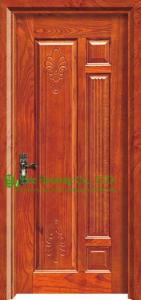 Wholesale Luxury Raised Panels Timber Veneer Single Door, Good Quality Hotel Wooden Door With Frame from china suppliers
