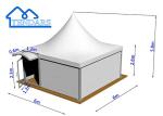 3X3 5X5 6X6 Steel Aluminum White Pvc Pagoda Marquee Tent Forparty, Event,