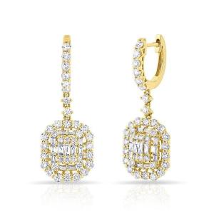 Wholesale White CZ Earrings 925 Sterling Silver Classic Style For Engagement And Wedding from china suppliers