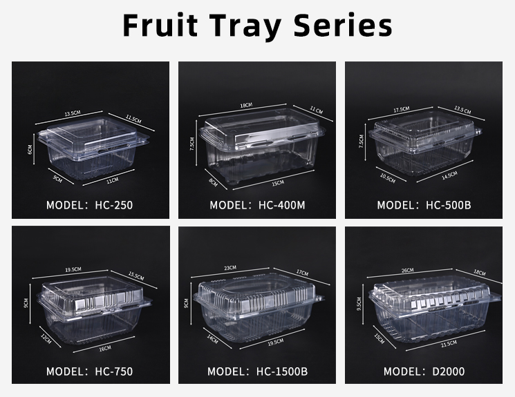 Transparent PET Clear Take Out Containers For Cake Salad Fruit Storage