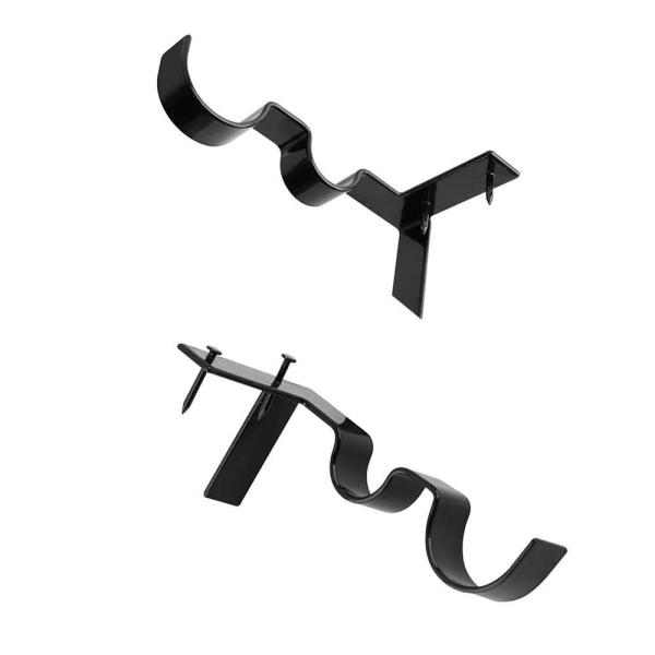 Traditional Design Style Hang Curtain Rod Holders Conveniently Tap Into Window