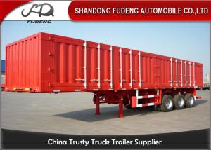 Wholesale 12.5 m steel tri axles box semi trailer transport engine waterproof from china suppliers