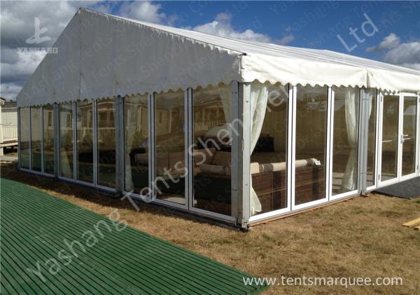 Tailor Made Transparent Glass Wall Outdoor Luxury Wedding Tents With Gorgeous