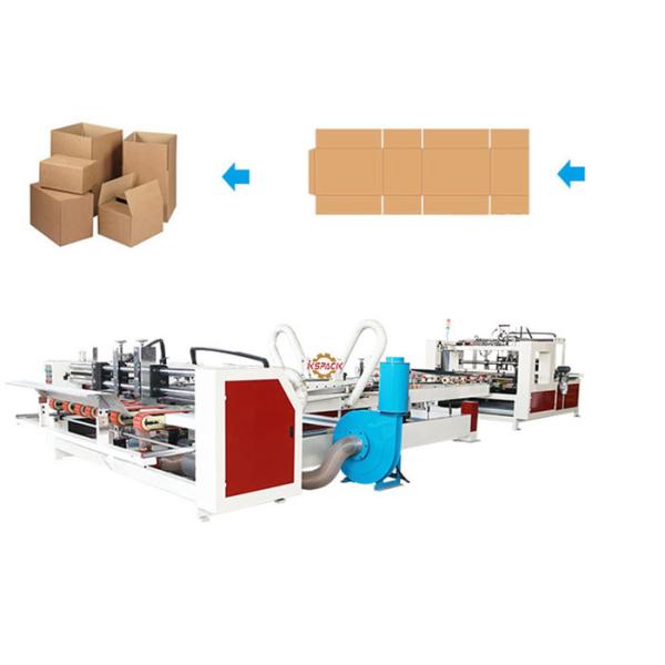 Robust Frame Automatic Folder Gluer Stitcher Machine For Carton Box