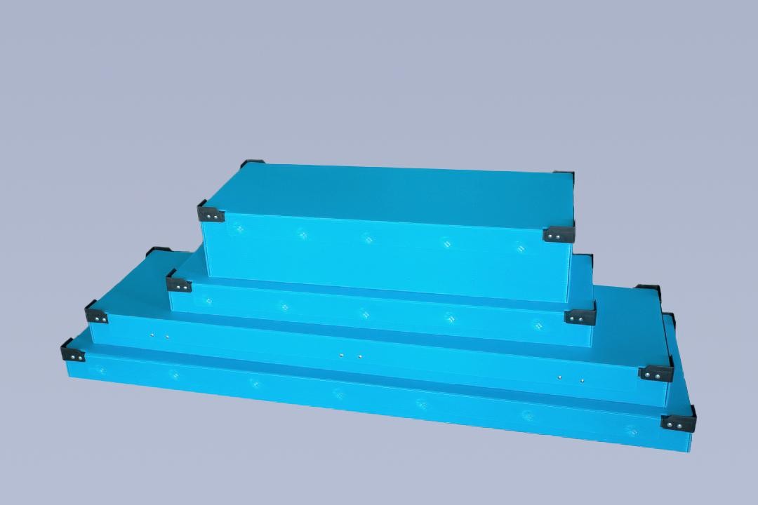 Shakeproof Waterproof Double Wall Custom Corrugated Plastic Boxes Packing Totes Tray Archival