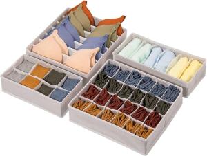 Wholesale Fabric Underwear Storage Compartment Box Wardrobe Drawer Divider from china suppliers