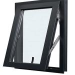 Black Household Double Glazed Aluminum Alloy Awning Windows For Residential