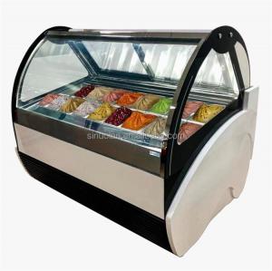 Wholesale Cheaper Price Ice Cream/Cake Refrigerated Display Case Bowl Scoop Ice Cream Display Scooping Freezer from china suppliers
