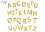 Gold A - Z Alphabet Letters Embroidered Letter Appliques DIY Merrow Border