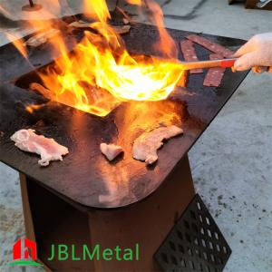 Wholesale Backyard Corten Steel Wood Burning Fire Pit Barbecue BBQ Grill from china suppliers