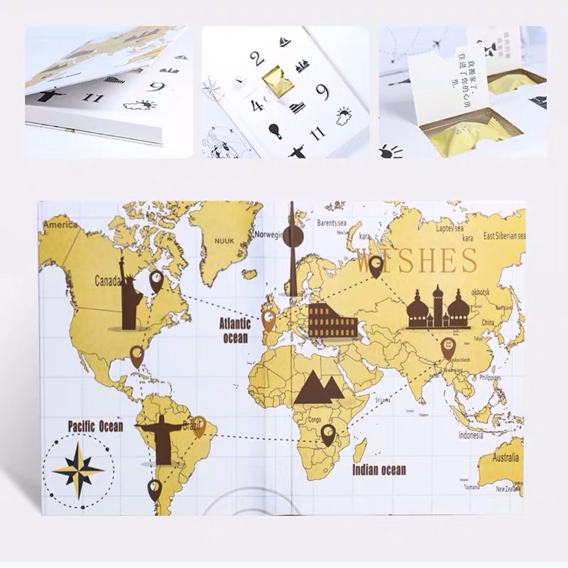 Custom Advent Calendar Small Truffle Boxes Luxury Chocolate Packaging Boxes For Christmas