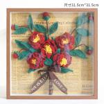 Handmade Crochet Sunflower Eternal Floral Frame Hanging Decor Gift for Teacher's
