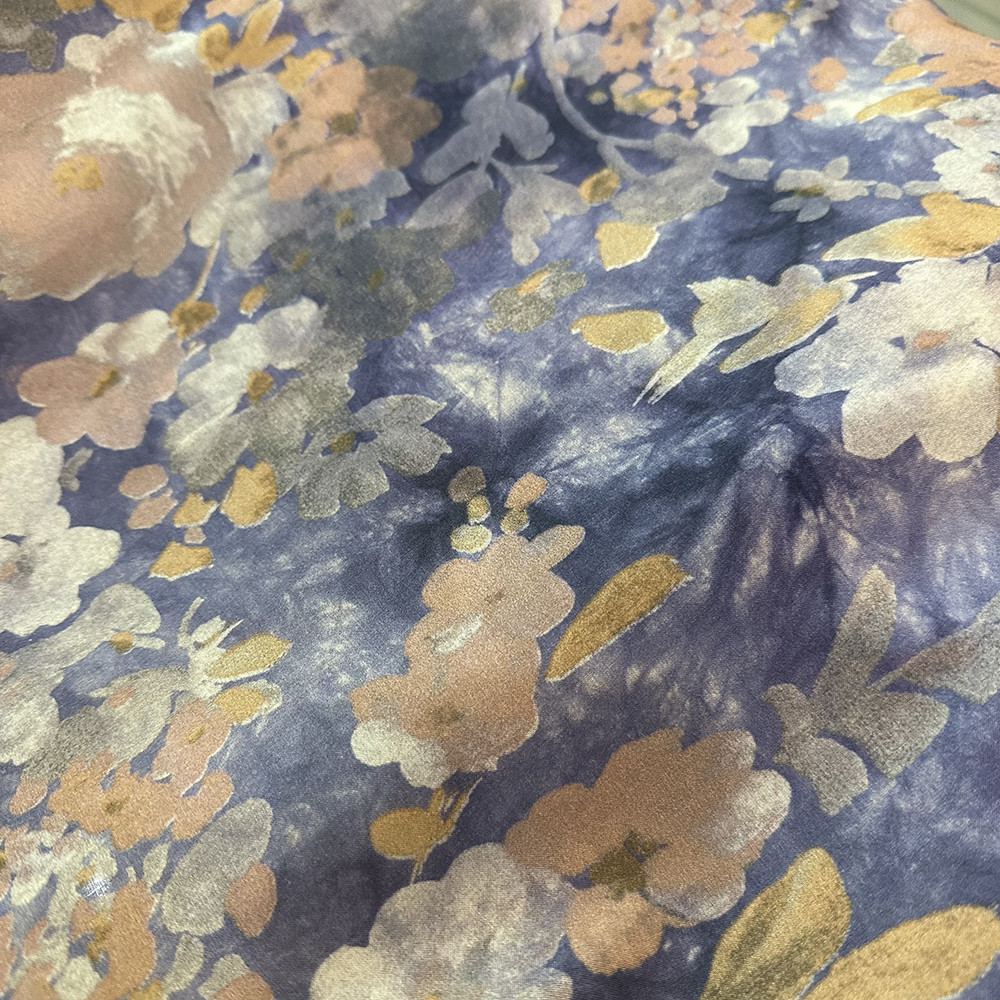 Customization Woven Printed Floral 100% Rayon Artificial Cotton Fabric For Women Dress