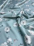 100% Silk 20MM Water flowers Fashion AOP Design for Women Dress
