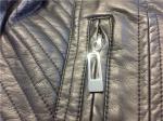 Black Pu Leather Coat / Pleather Biker Jacket With Multi Top Stitching Tw75796