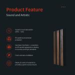 0.85 NRC Wood Slat Acoustic Panels Melamine Finish High Density For School Decor
