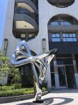 Butterfly Wing Outdoor Metal Sculpture , Customized Metal Art Garden Sculptures