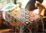 Handmade crochet hook Daisy striped blanket, Cashmere knitted blanket, sofa