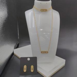 Wholesale Stainless Steel Earring ,Necklace , Bracelet Sets For Lady Cnc cz with stone from china suppliers