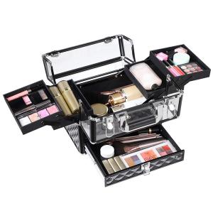 Wholesale Deluxe Jewelry Cosmetic Beauty Vanity Case Logo Customize Available from china suppliers