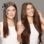 Black Long Virgin Remy Clip In Hair Extensions , Mongolian Straight Hair