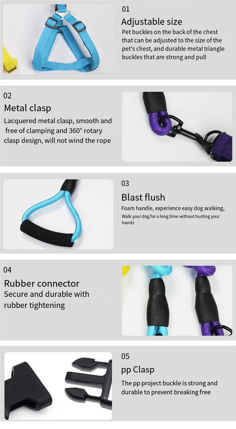 Pet Explosion Proof Leash Reflective Dog Nylon Leash Medium And Large Dogs
