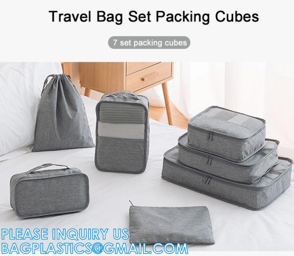 Portable Set Packing Cubes Luggage Travel Organizer Storage For Travel With Shoe