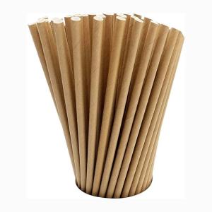 Wholesale Disposable Bamboo Drinking Straw , Brown Paper Straws Recyclable from china suppliers