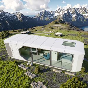 Wholesale Rectangle Futuristic Space Capsule House 2 People Capacity Capsule Cabin House from china suppliers