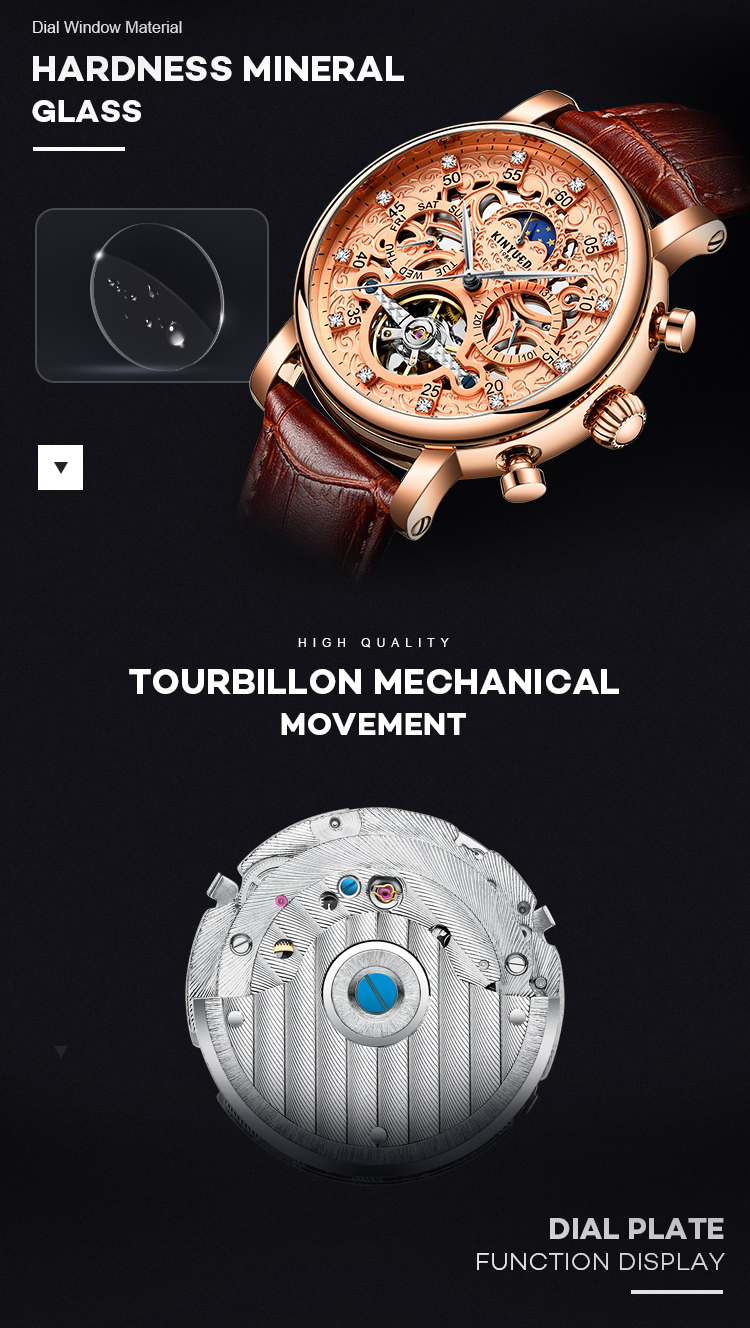 Diamond Decoration Skeleton Mechanical Watch Ladies Mechanical Watch