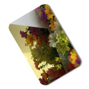 Wholesale 201 304 316 Mirror Finish Stainless Steel Sheet Decorative Titanium Gold 8K from china suppliers