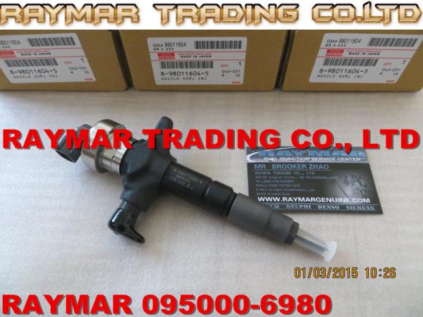 DENSO common rail injector 095000-6980, 095000-6983 for ISUZU 8980116040,