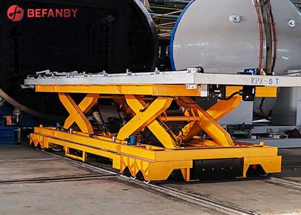 1-500 Ton Heavy Machinery Rail Transfer Cart With Audible Warning Device