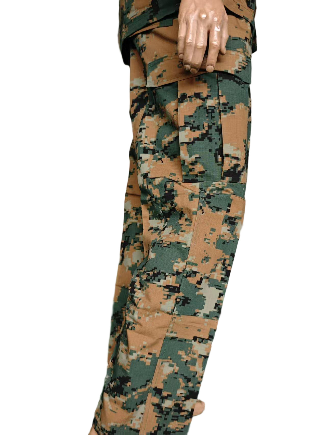 Tactical BDU Field Uniform Digital Woodland Camo Ripstop Cotton Hunting Military Uniform