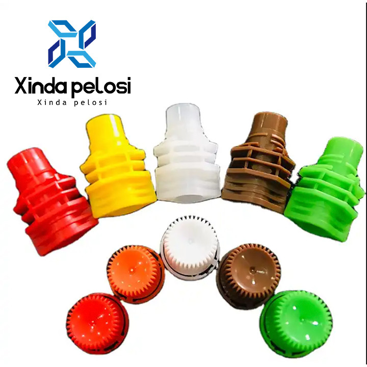 Bulk Colorful 100% Food Grade Plastic Spout Pouch Cap Seal Anti-Theft Ring Nozzle Cap