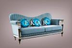 High Quality European Style Blue Fabric Sofa FLN-M-SF301