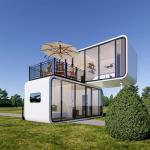 Apple Cabin Villa 20ft Double Floor Glass Landscape Sliding Window
