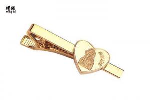 Wholesale Wedding Style Necktie Clips Pins , Heart Shaped Shirt Monogram Tie Pin from china suppliers