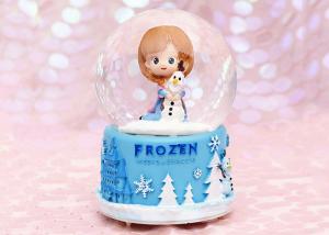 China Transparent Crystal Home Decorations Crafts , Rotating Crystal Ball Music Box on sale