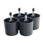Sturdy Screw Round 87g 58mm Plastic Sofa Couch Feet