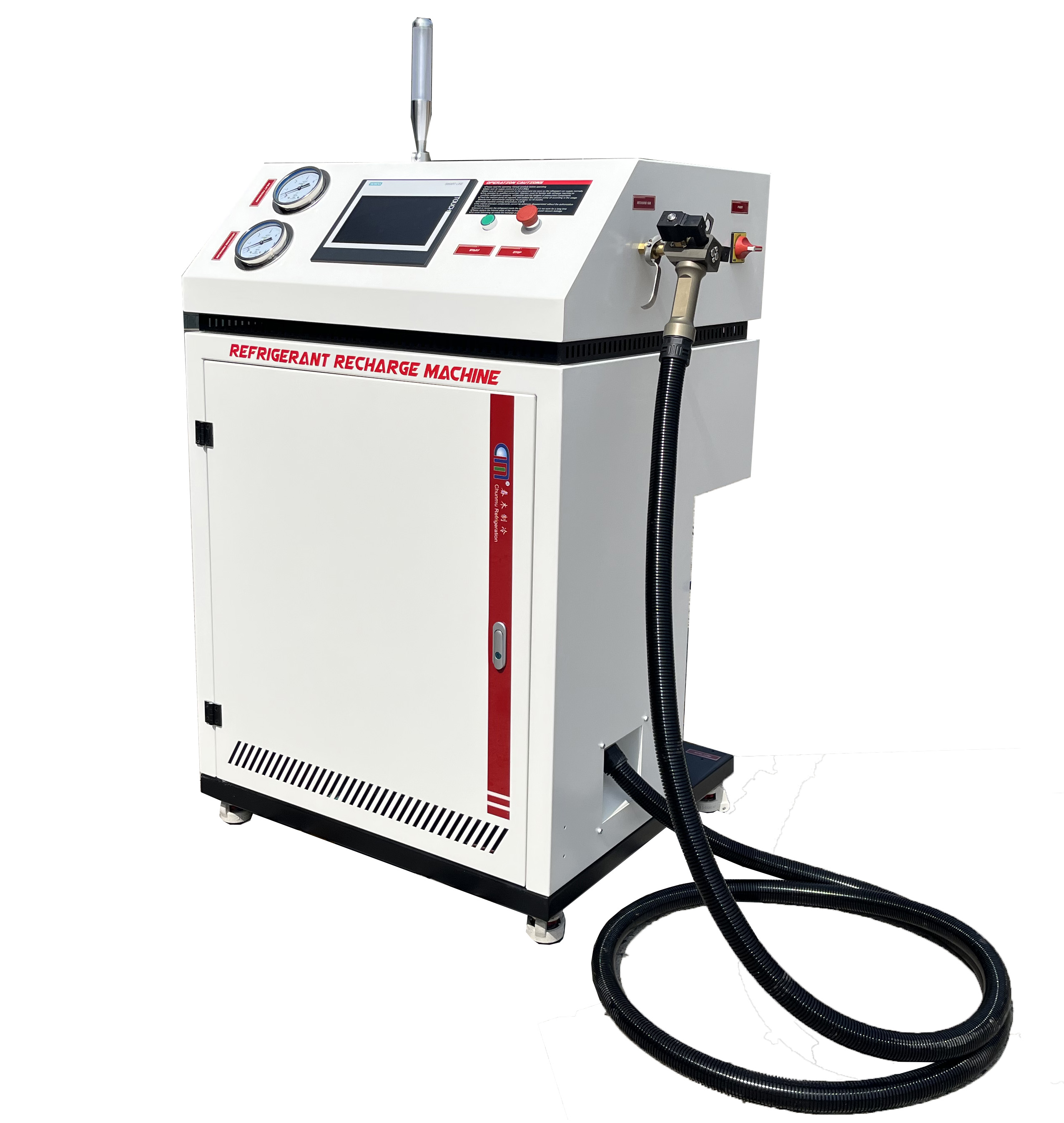 R410a R134a Refrigerant Charging Station With Pressure Vessel Air Conditioning Freon Charging Equipment Siemens PLC Refrigerant Charging Machine