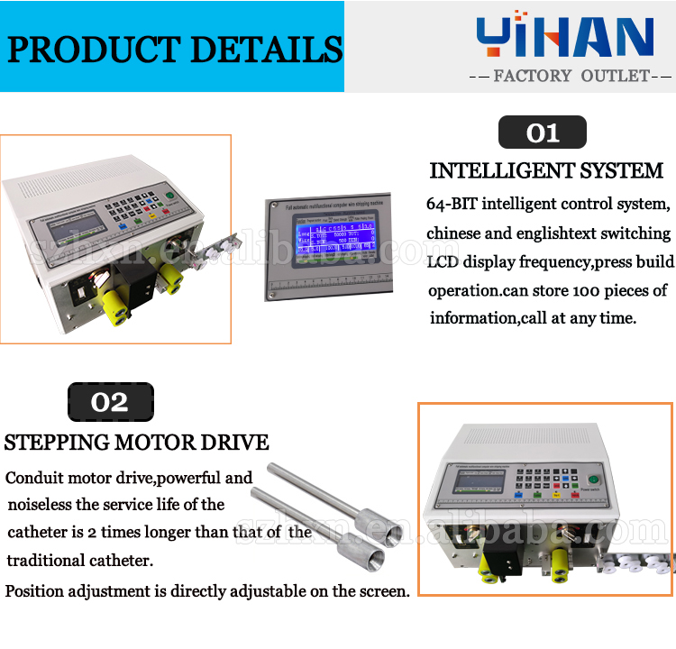 Electric Cable Cutter and Stripper Machine for Stripping Length Head 0-25mm Tail 0-60mm
