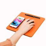 Recyclable Natural Leather Mouse Pad For Gaming Waterproof USB Charging