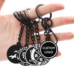 Wholesale Customized Key Rings Souvenirs Car Company Logo Key Chain Zinc Alloy Black White Keychain from china suppliers