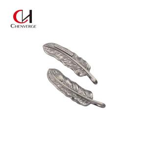 Wholesale Feather Shape Metal Garment Accessories Anti Erosion Bag Pendant from china suppliers